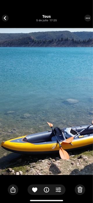 Kayak hinchable Tribord 2P con remos y hinchador