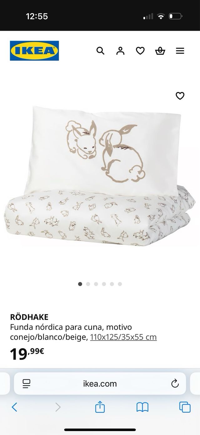 Textiles Ikea para cuna