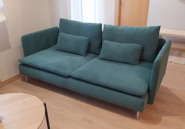 Sofá IKEA SÖDERHAMN 3 plazas verde turquesa