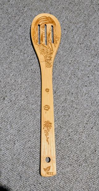 Set 5 Mestoli Cucina Legno Incisi