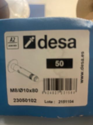 Anclaje metálico inox A2