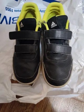 Scarpe Bambino Adidas Velcro Nero Giallo
