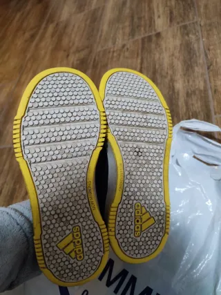 Scarpe Bambino Adidas Velcro Nero Giallo