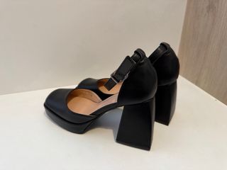 Zapatos negros plataforma tacón ancho