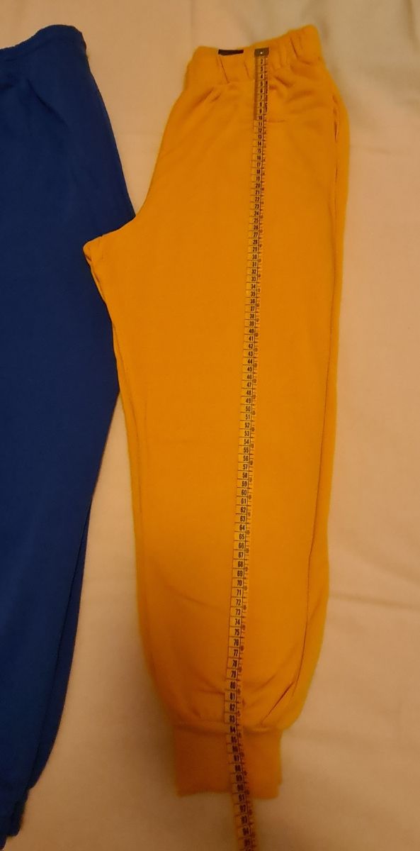 Pantaloni tuta donna blu e gialli