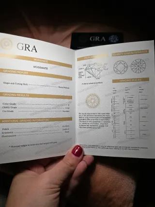 Collana Diamante Moissanite Nero Certificato GRA