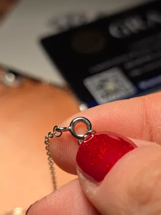 Collana Diamante Moissanite Nero Certificato GRA