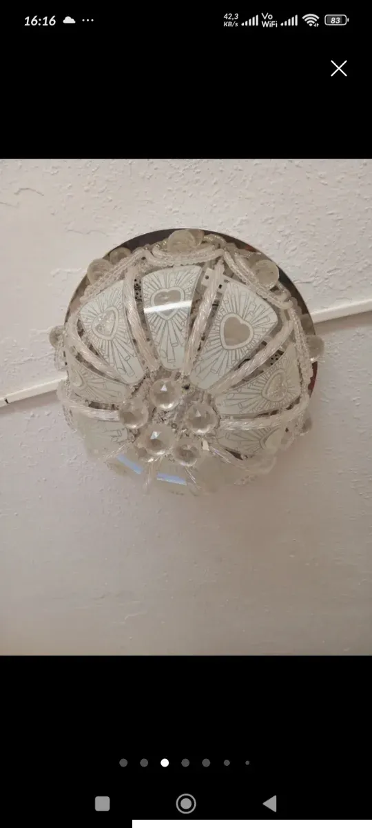 Lámpara de techo con mando y colores