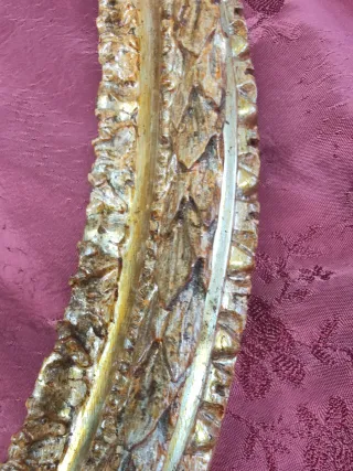 Antica cornice dorata intagliata a mecca '700