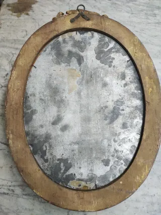 Antica cornice dorata intagliata a mecca '700