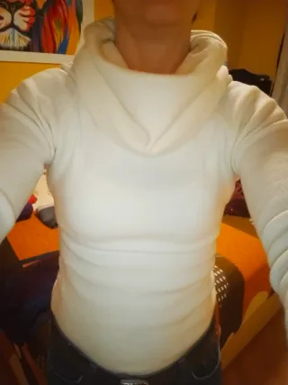 Jersey cuello alto blanco