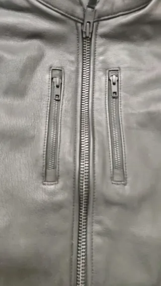 Chaqueta Biker Cuero Hombre