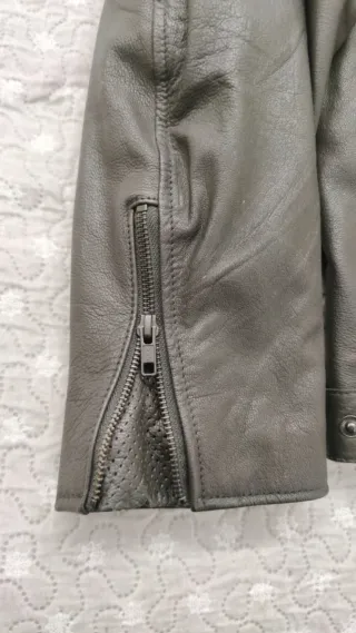 Chaqueta Biker Cuero Hombre