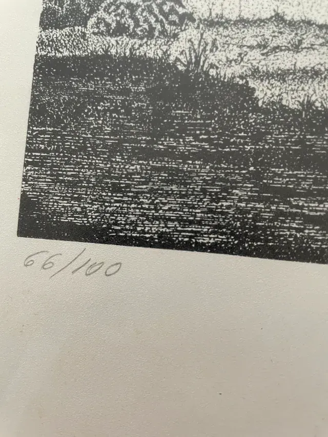 Litografia Castillo Paisaggio