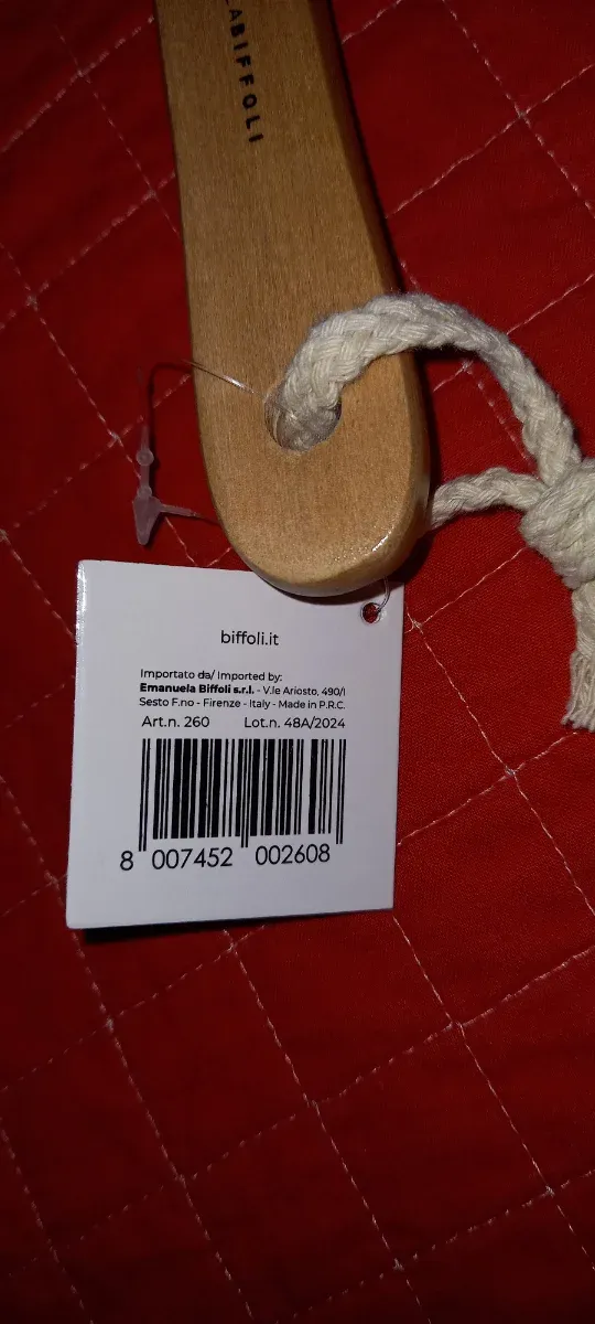 Spazzola corpo setole naturali manico lungo