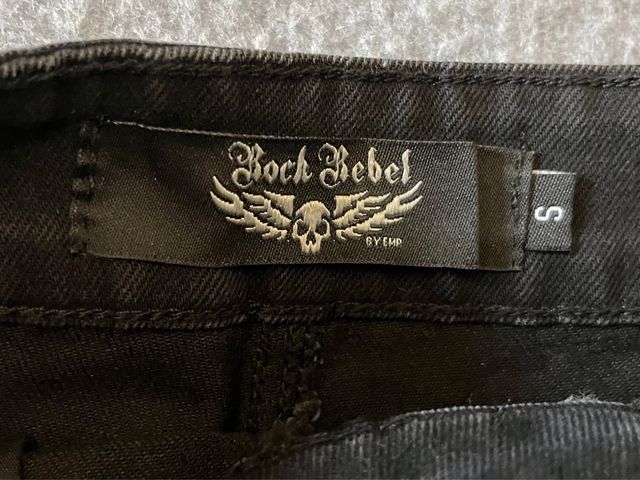 Falda vaquera negra cargo mujer Talla S