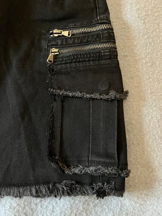 Falda vaquera negra cargo mujer Talla S
