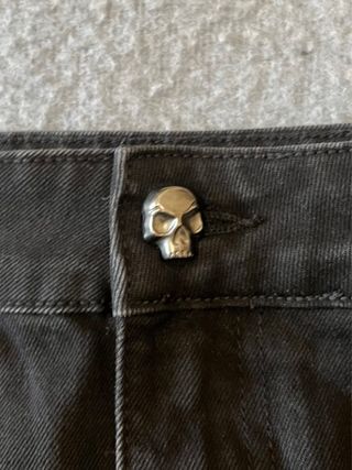 Falda vaquera negra cargo mujer Talla S