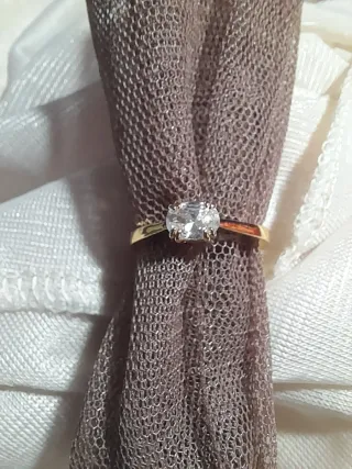 Anillo Chapado Oro 14k Circonita Talla 19