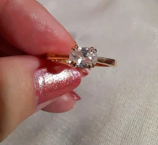 Anillo Chapado Oro 14k Circonita Talla 19