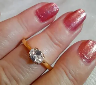 Anillo Chapado Oro 14k Circonita Talla 19