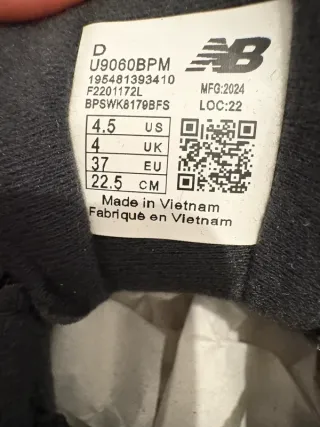 New Balance 9060 Black Castlerock Grey Talla 37