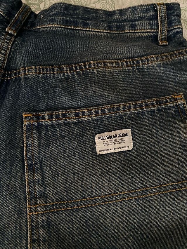 Pantalón Tejano Skater Fit Azul marino