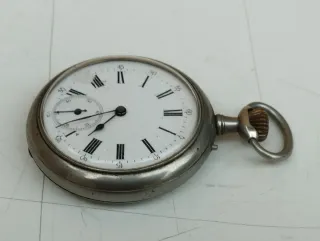 Antico orologio da tasca fattura anonima funziona