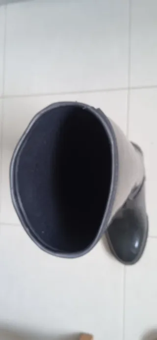 Botas de agua altas gris oscuro -verde