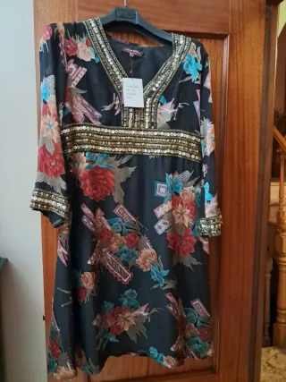 Vestido mujer vintage negro XXL