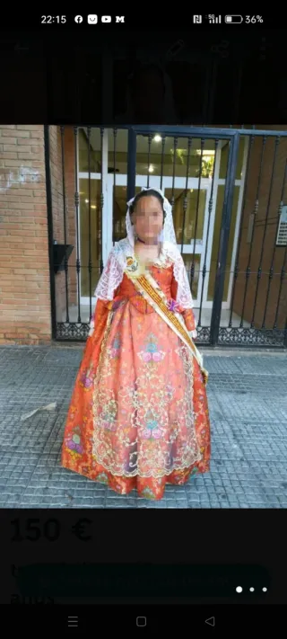 Traje de Fallera 7-9 años