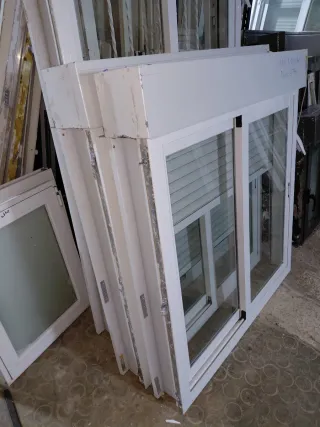 2 Ventanas de Aluminio Blancas 130x 140 alti