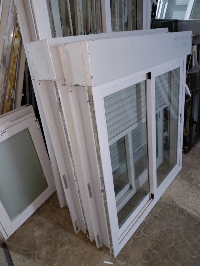 2 Ventanas de Aluminio Blancas 130x 140 alti
