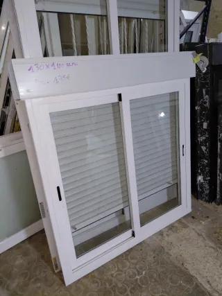 2 Ventanas de Aluminio Blancas 130x 140 alti