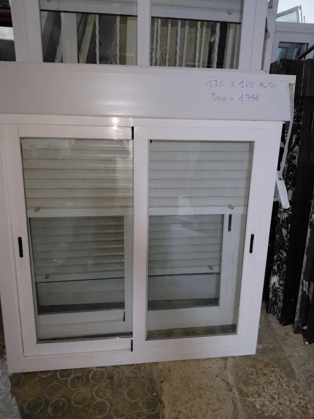 2 Ventanas de Aluminio Blancas 130x 140 alti