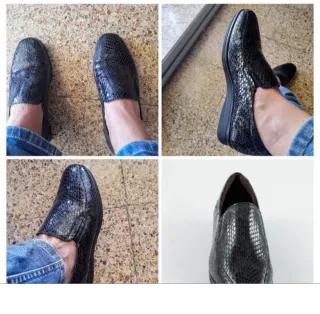 Pitillos Mocasines piel serpiente mujer 37.