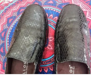 Pitillos Mocasines piel serpiente mujer 37.