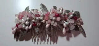 Tiara Boda/Evento Flores y Perlas