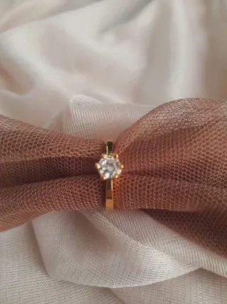 Anillo Oro 14k Circonita Talla 18