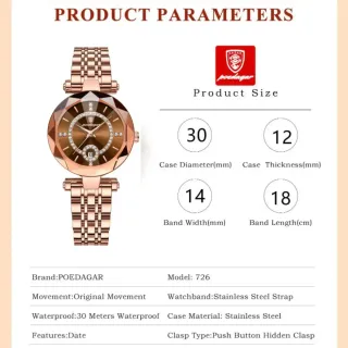 Reloj POEDAGAR Mujer Marrón Dorado