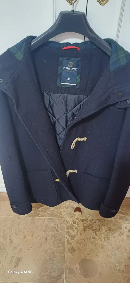 Abrigo/ Trenca Green Coast azul marino de hombre