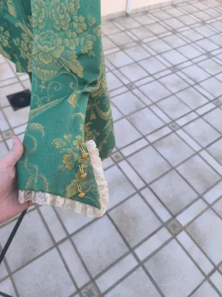 Traje de Fallera Verde Brocado.