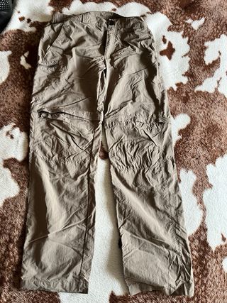 Pantalón Quechua Desmontable Hombre Beige