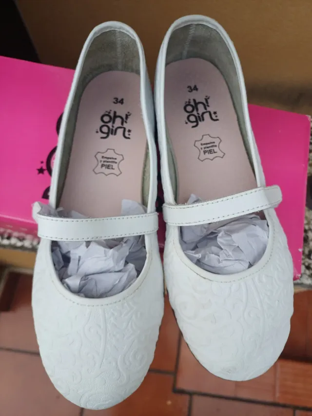 Zapatos niña Oh! Girl blancos talla 34