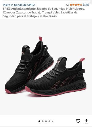 SPIEZ Antiaplastamiento Zapatos de Seguridad Mujer