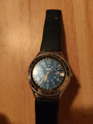 Reloj Swatch Irony Azul y Dorado