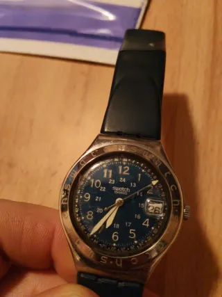 Reloj Swatch Irony Azul y Dorado