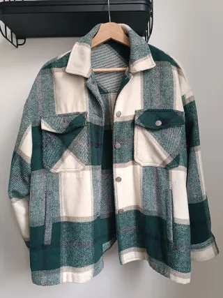 Chaqueta cuadros verde