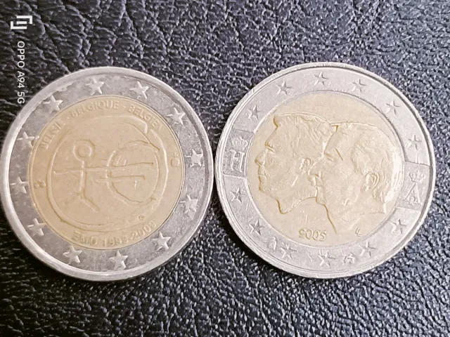 Bélgica 2005 y 1999-2009 dos monedas por 7€