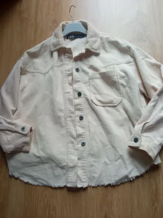 Sobrecamisa pana Zara Beige Talla XS